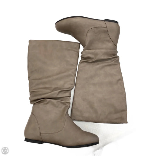 Boots Mid-calf Flats By Journee In Grey, Size: 7