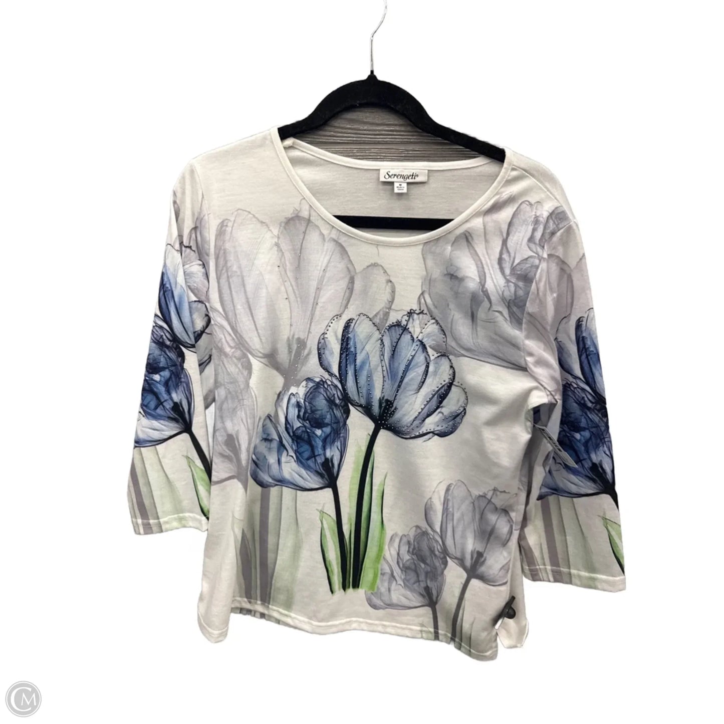 Top Long Sleeve By Clothes Mentor In White, Size: M