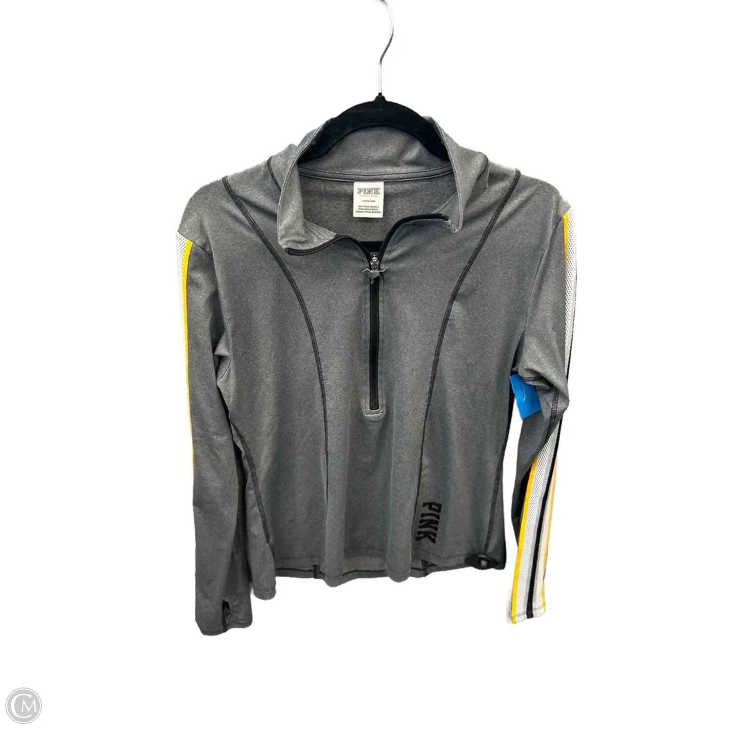 Top Long Sleeve By Pink In Grey, Size: L