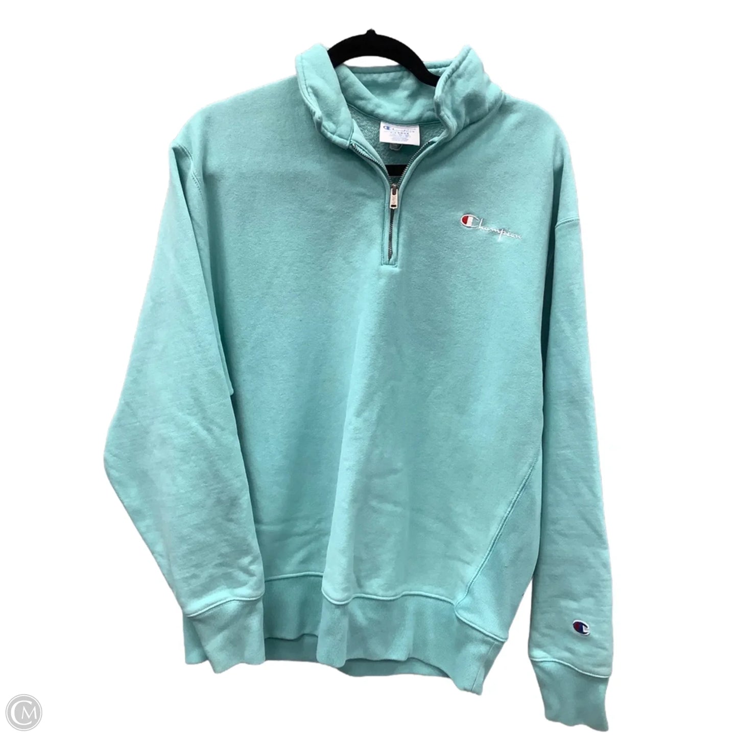 Athletic Sweatshirt Collar By Champion In Blue, Size: Xl