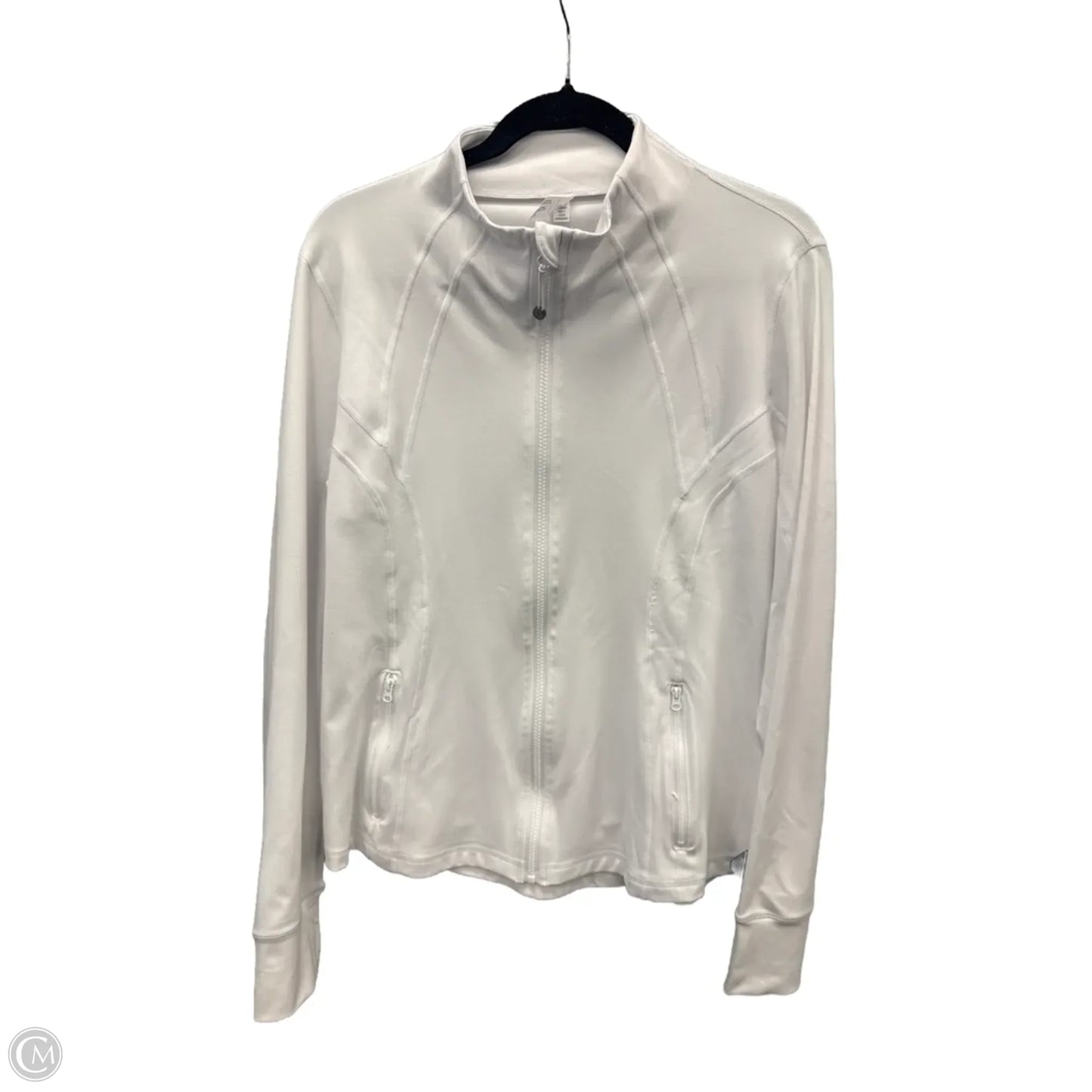 Athletic Top Long Sleeve Collar By 90 Degrees By Reflex In White, Size: Xl