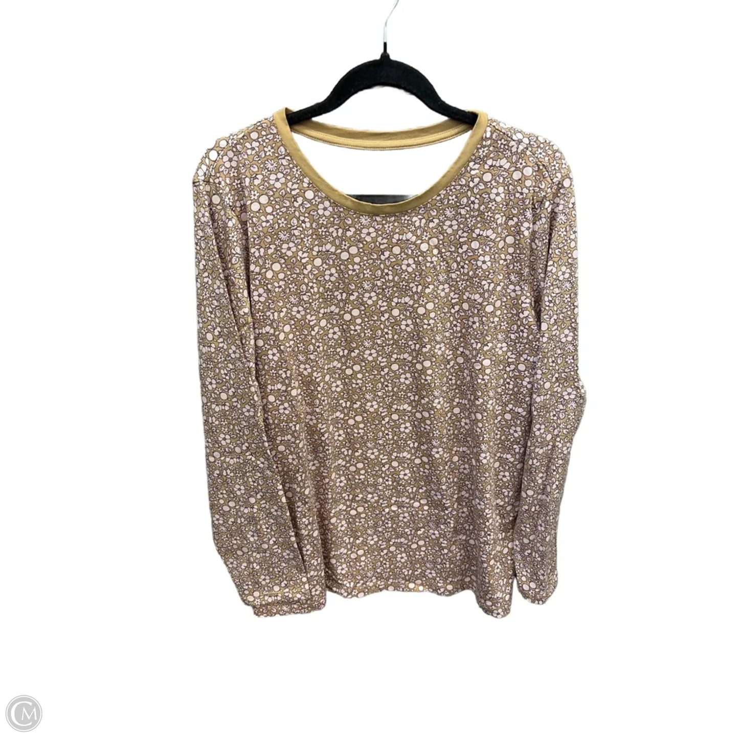 Top Long Sleeve By Lands End In Brown & Pink, Size: 1x