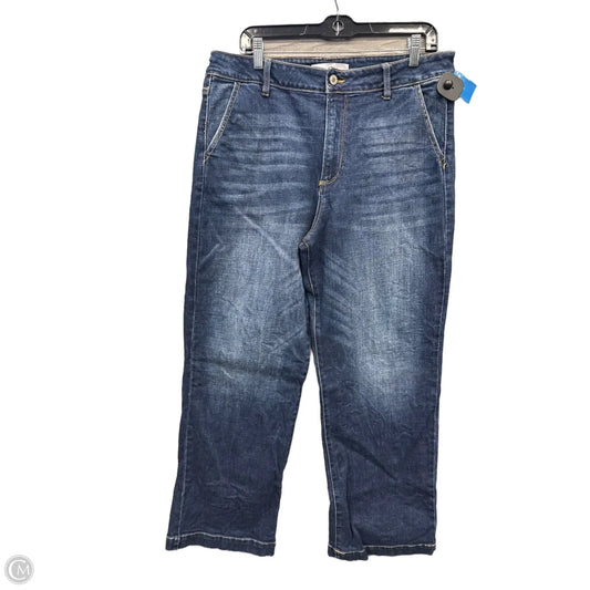 Jeans Wide Leg By Kancan In Blue Denim, Size: 12