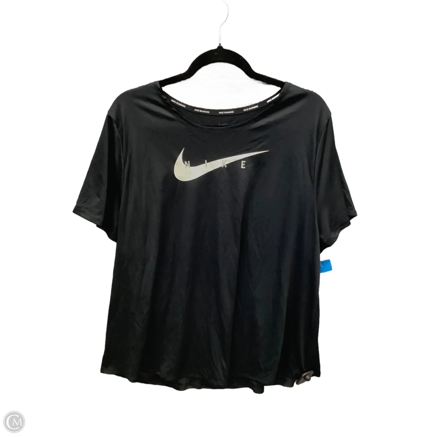 Athletic Top Short Sleeve By Nike Apparel In Black, Size: 1x