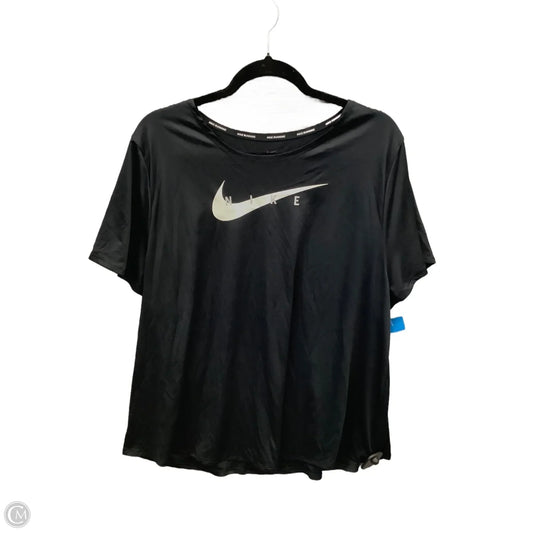 Athletic Top Short Sleeve By Nike Apparel In Black, Size: 1x