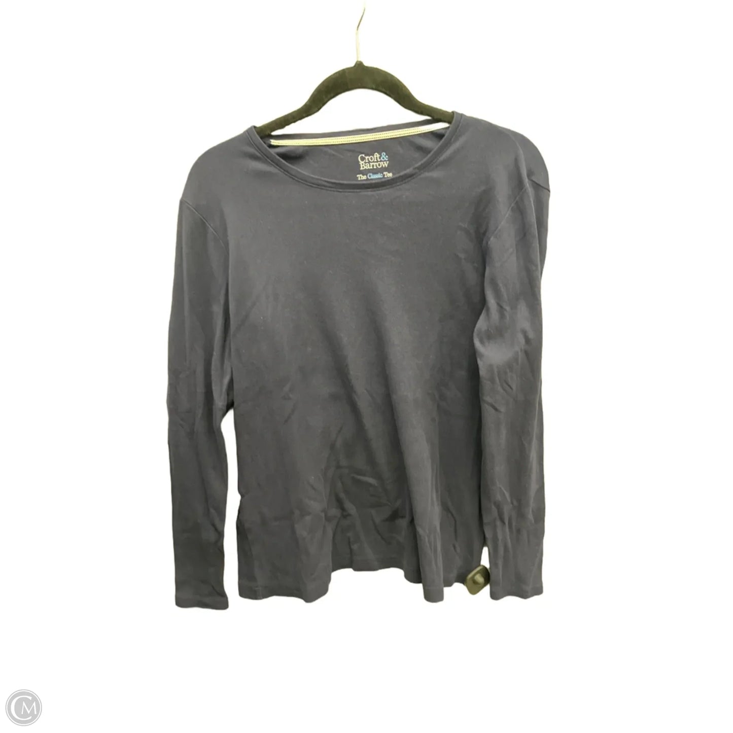 Top Long Sleeve Basic By Croft And Barrow In Blue, Size: M