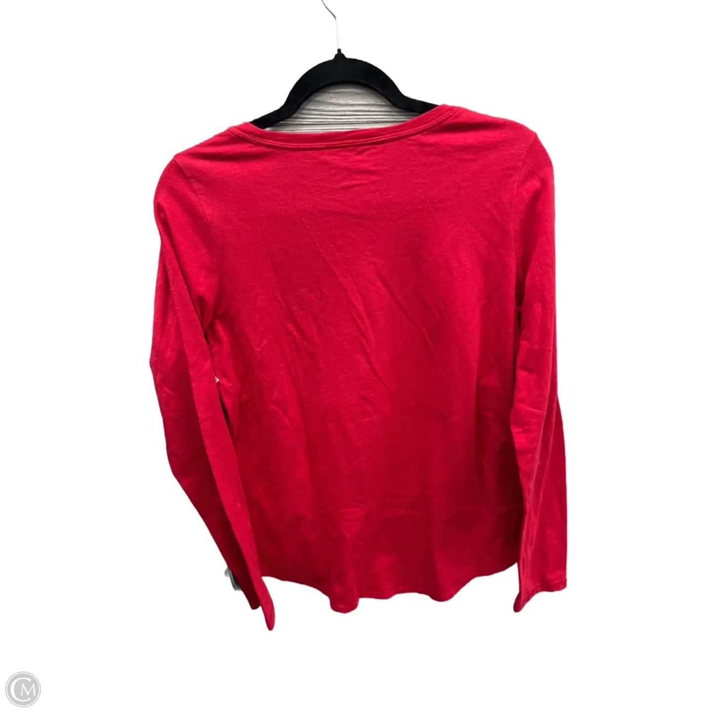 Top Long Sleeve Basic By Sonoma In Red, Size: M