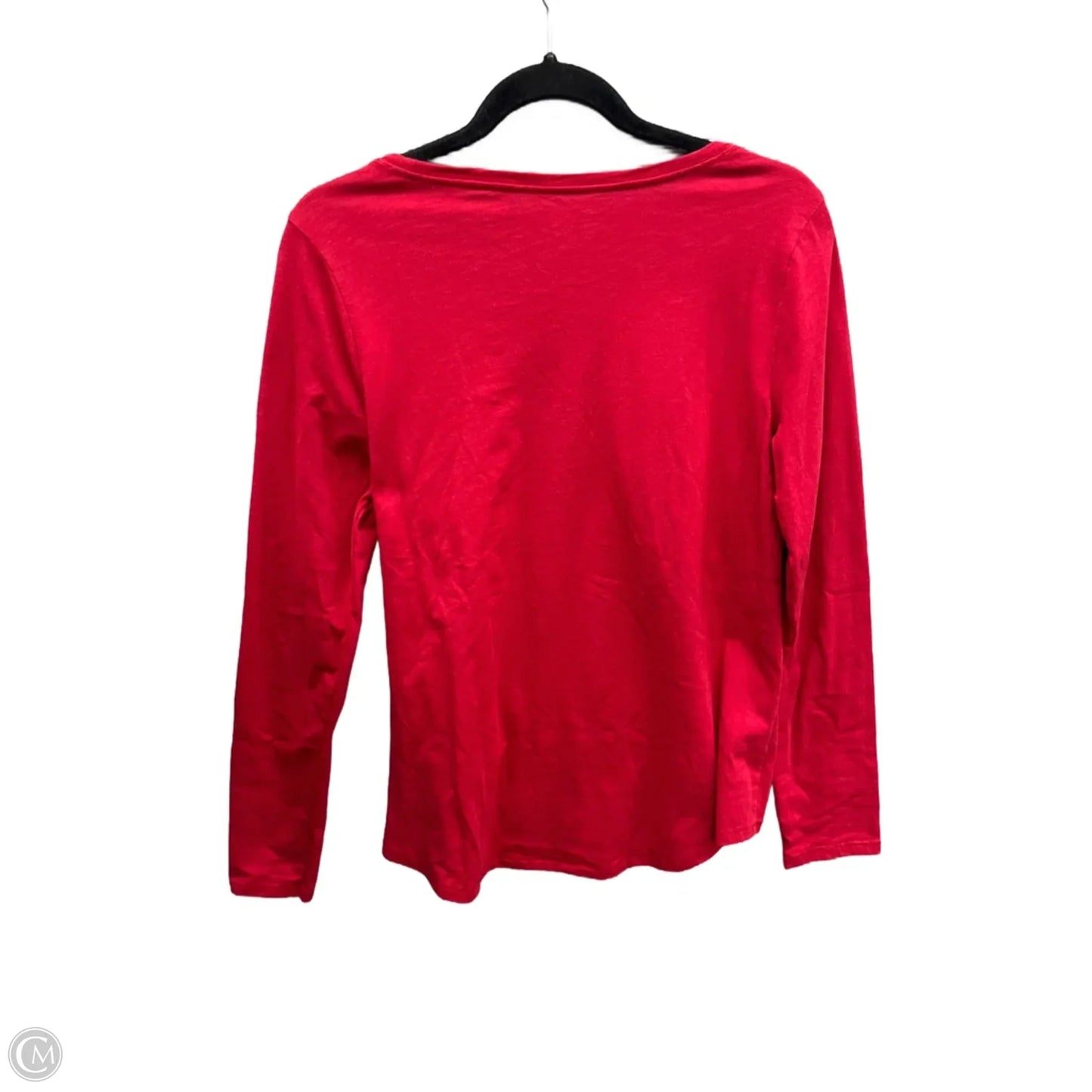 Top Long Sleeve Basic By Sonoma In Red, Size: M