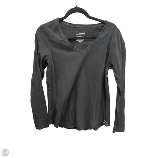 Top Long Sleeve Basic By Sonoma In Black, Size: M