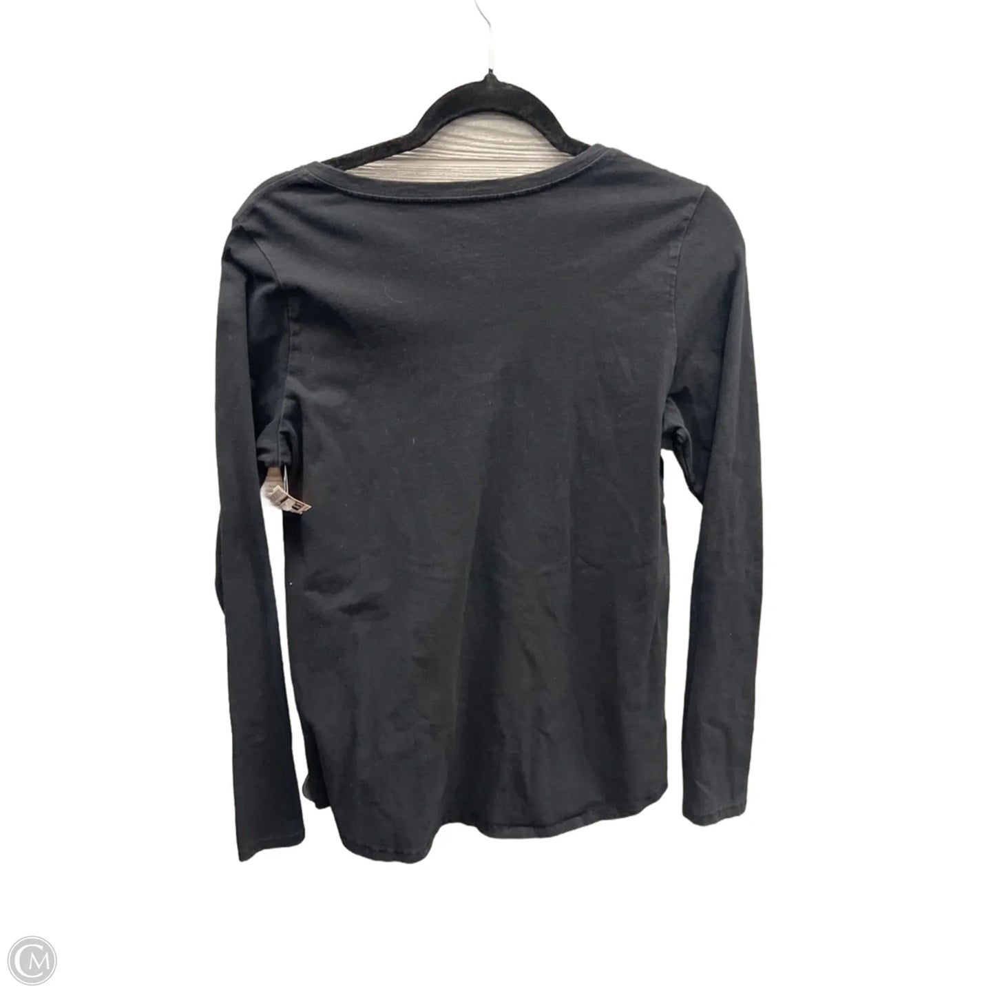 Top Long Sleeve Basic By Sonoma In Black, Size: M