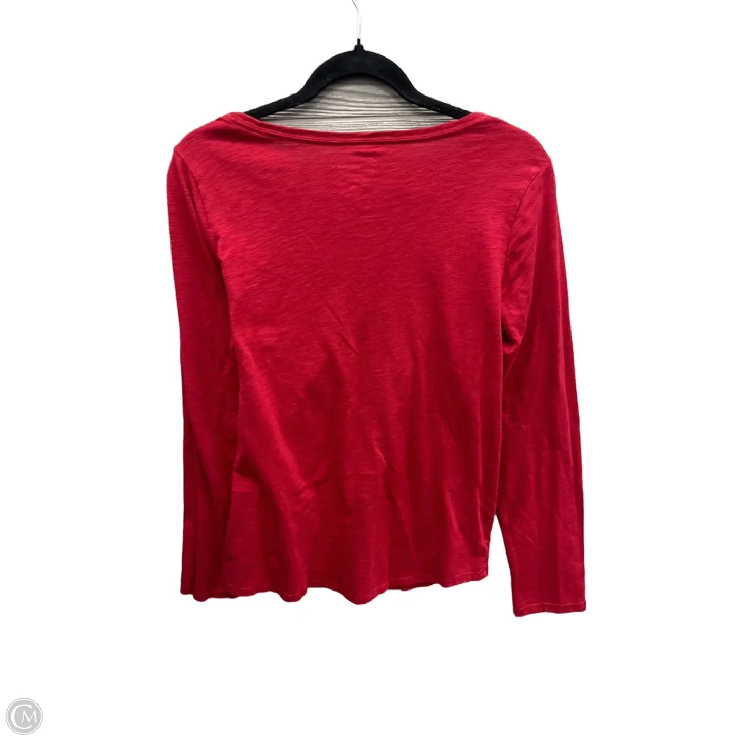 Top Long Sleeve Basic By Sonoma In Red, Size: M