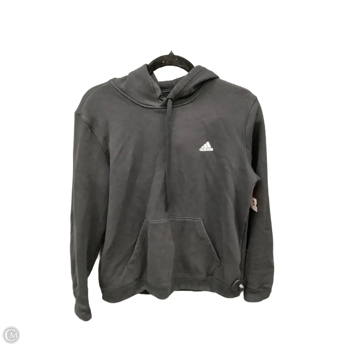 Athletic Sweatshirt Hoodie By Adidas In Black, Size: M