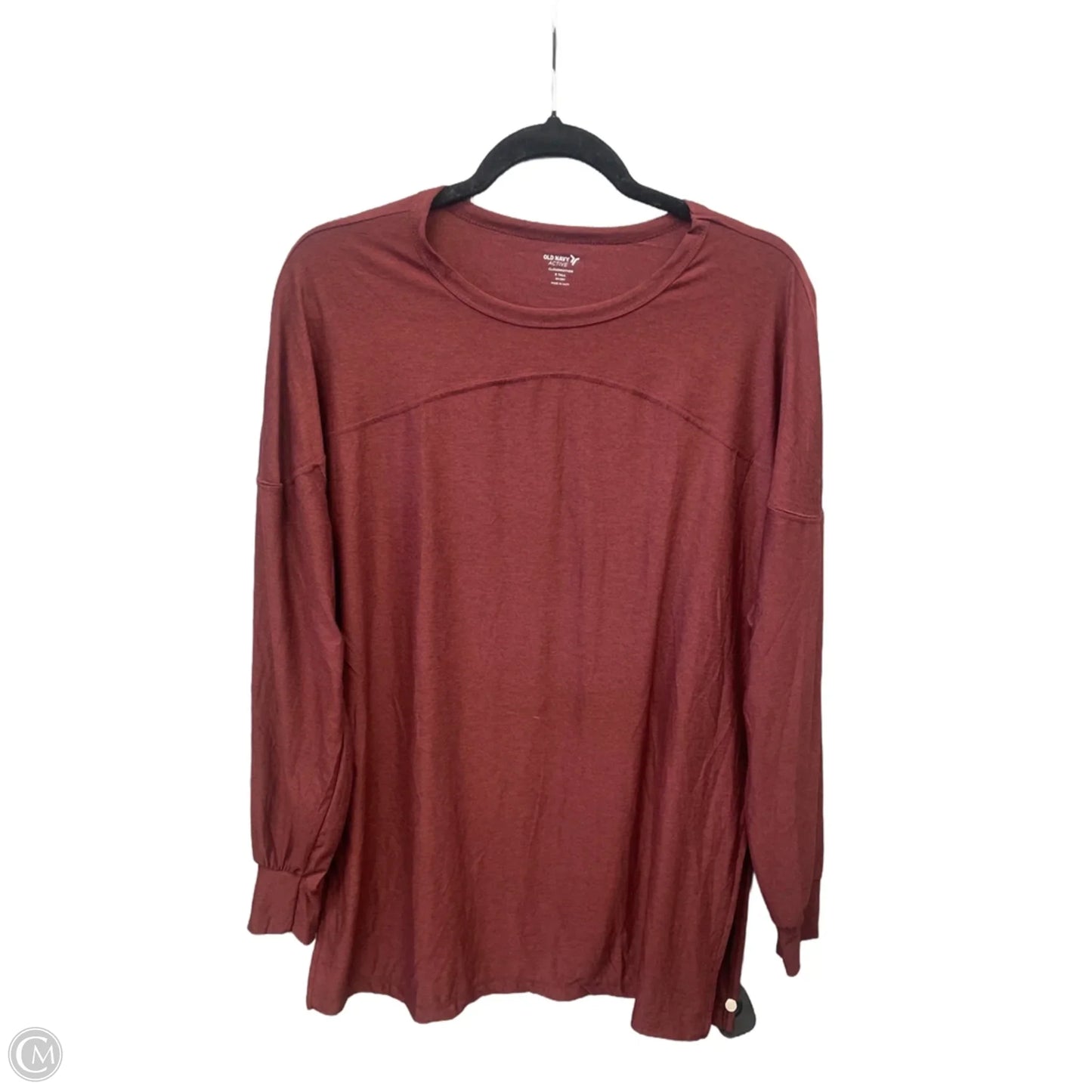 Athletic Top Long Sleeve Crewneck By Old Navy In Red, Size: S