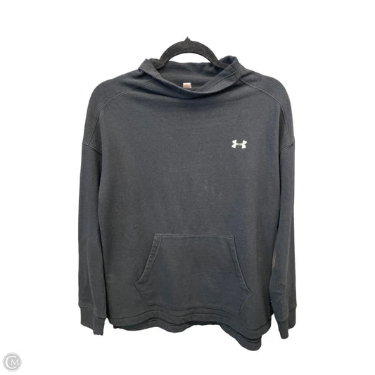 Athletic Top Long Sleeve Collar By Under Armour In Black, Size: S