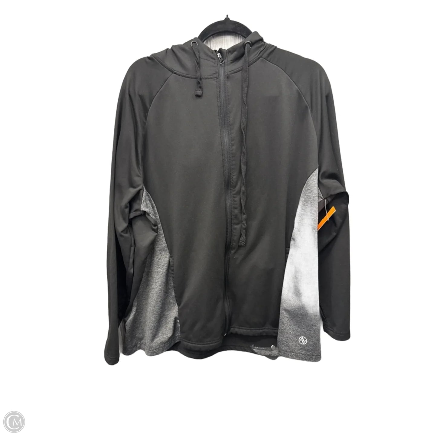 Athletic Top Long Sleeve Hoodie By Adrienne Vittadini In Black, Size: 3x