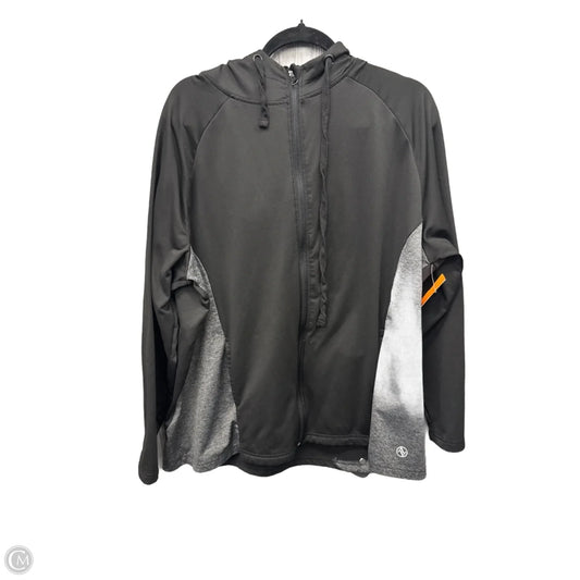 Athletic Top Long Sleeve Hoodie By Adrienne Vittadini In Black, Size: 3x