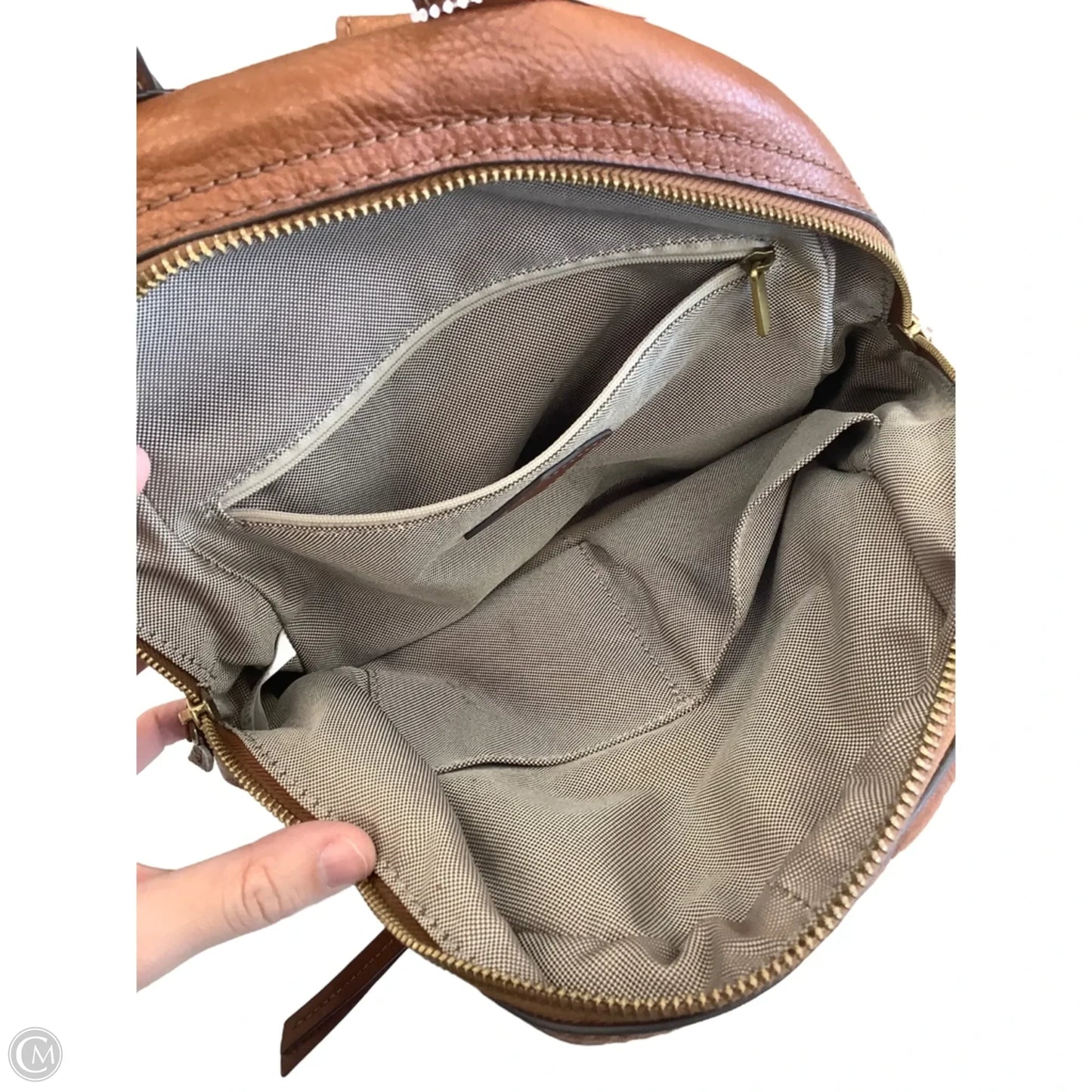 Backpack Leather By Fossil, Size: Small