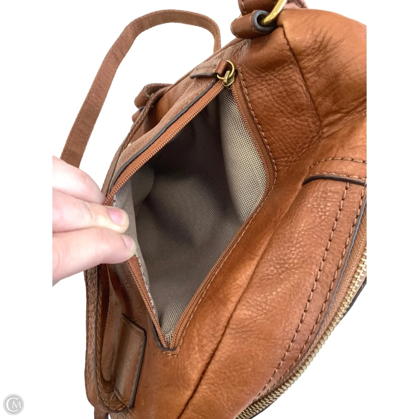 Backpack Leather By Fossil, Size: Small