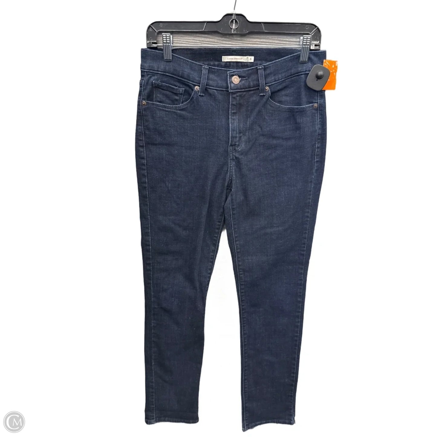 Jeans Straight By Levis In Blue Denim, Size: 6