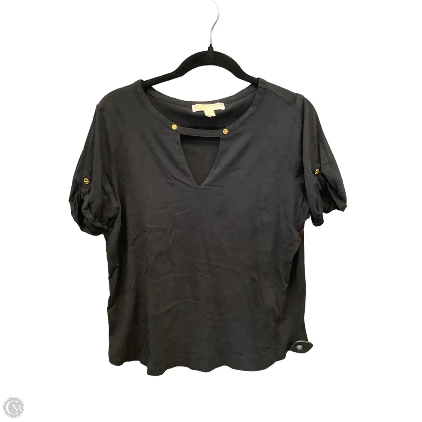 Top Short Sleeve By Michael By Michael Kors In Black, Size: L