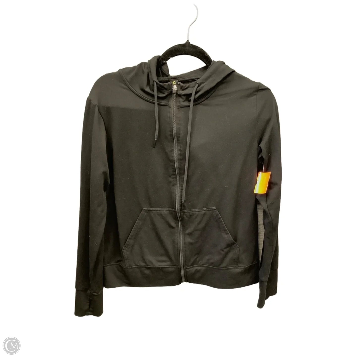 Athletic Top Long Sleeve Hoodie By Athletic Works In Black, Size: M