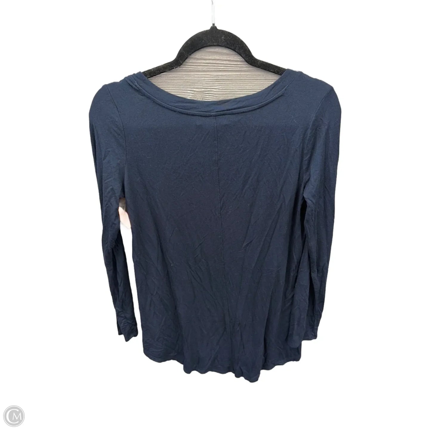 Top Long Sleeve By Zenana In Navy, Size: S