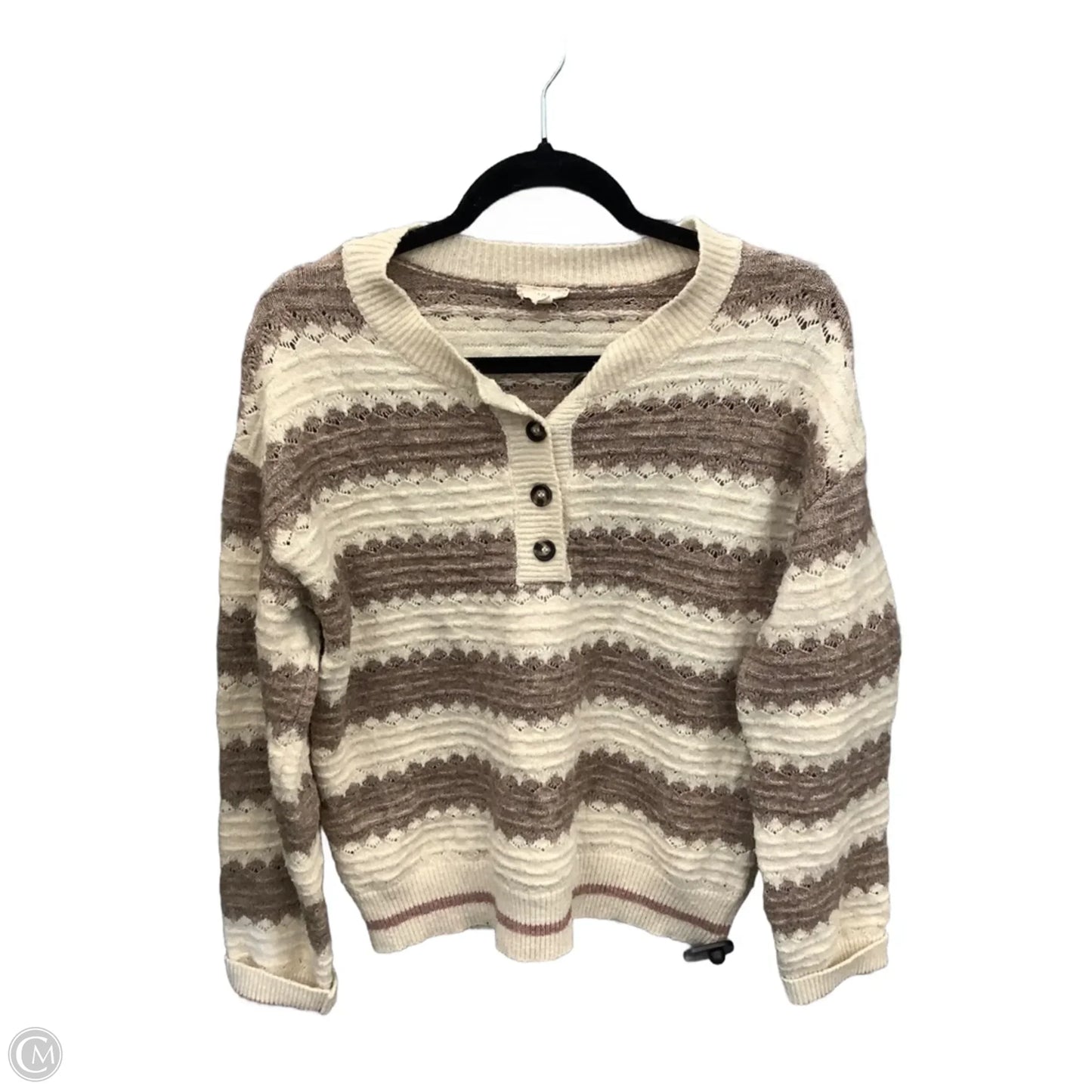 Sweater By Hem & Thread In Striped Pattern, Size: L