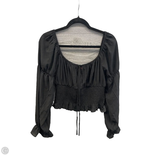Blouse Long Sleeve By Guess In Black, Size: Xl