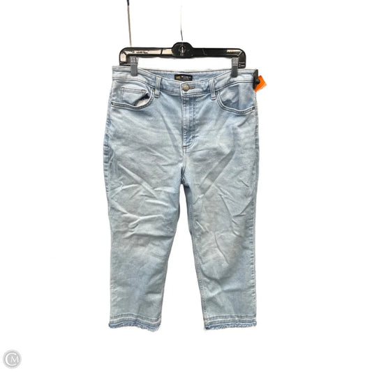 Jeans Cropped By Lee In Blue Denim, Size: 12