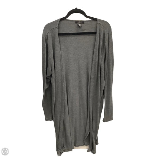 Cardigan By Clothes Mentor In Grey, Size: 2x