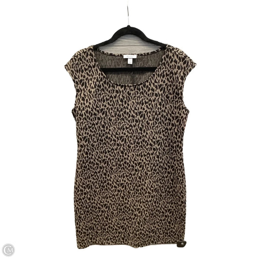 Dress Casual Midi By Nine West Apparel In Leopard Print, Size: L