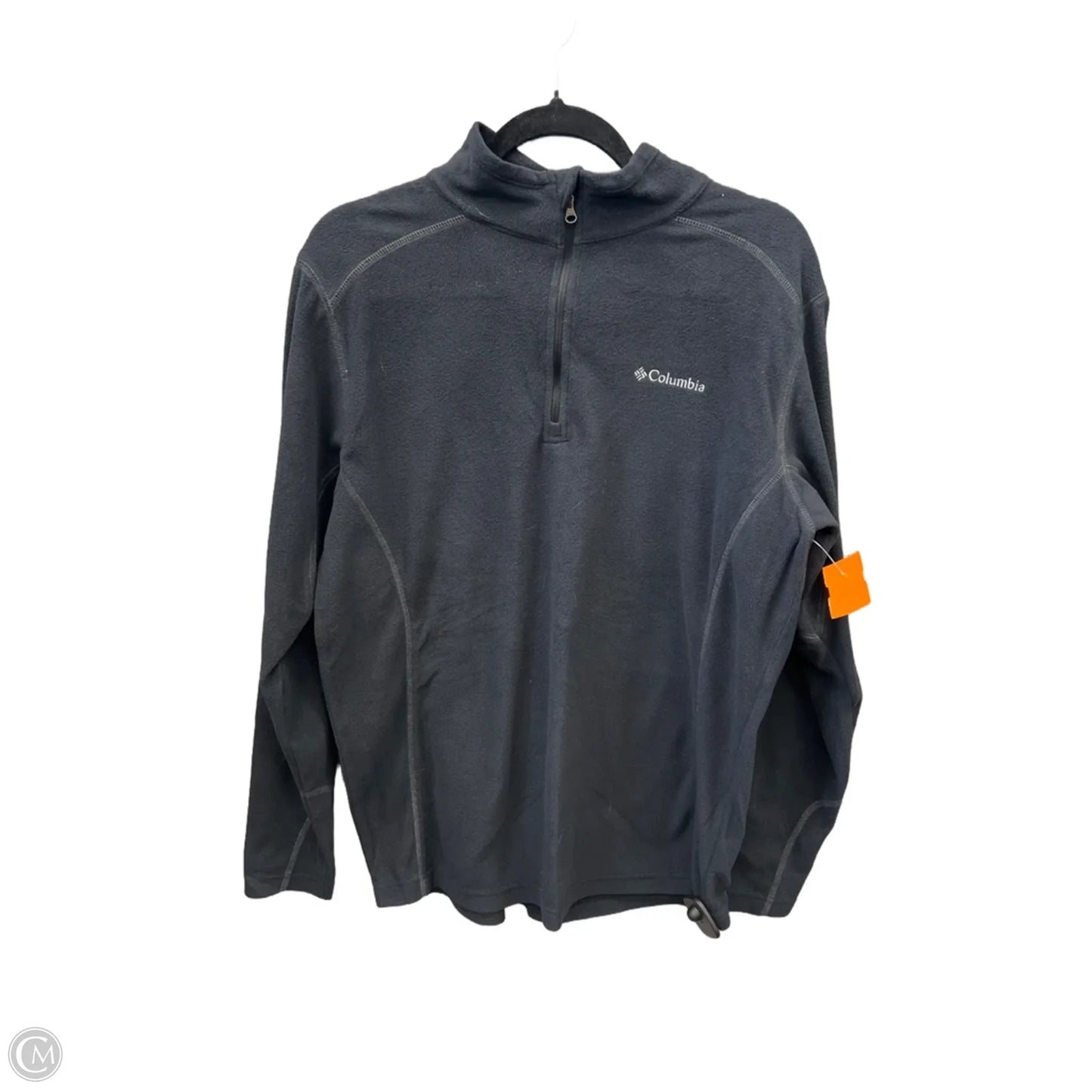 Athletic Top Long Sleeve Collar By Columbia In Black, Size: M