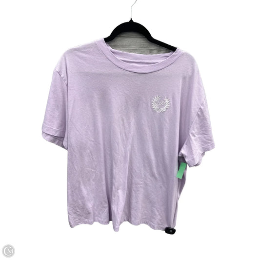 Top Short Sleeve By Pink In Purple, Size: L