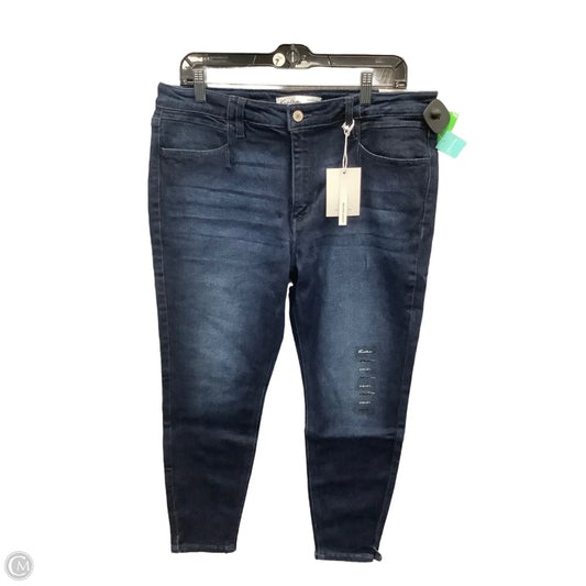 Jeans Skinny By Kancan In Blue Denim, Size: 12