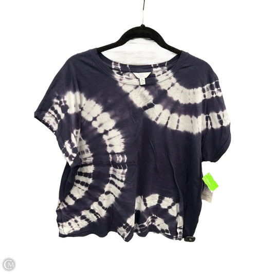 Top Short Sleeve By Time And Tru In Tie Dye Print, Size: Xl