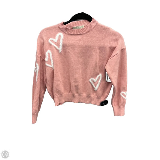 Sweater By Pinch In Pink & White, Size: S