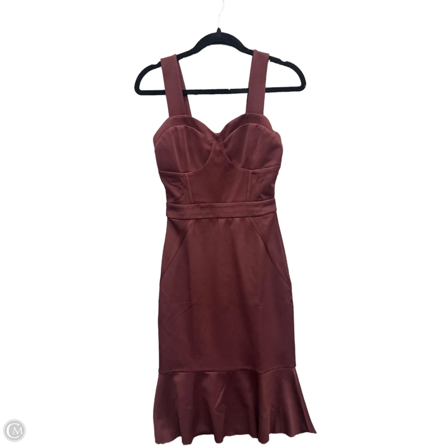 Dress Party Midi By Venus In Maroon, Size: Xs