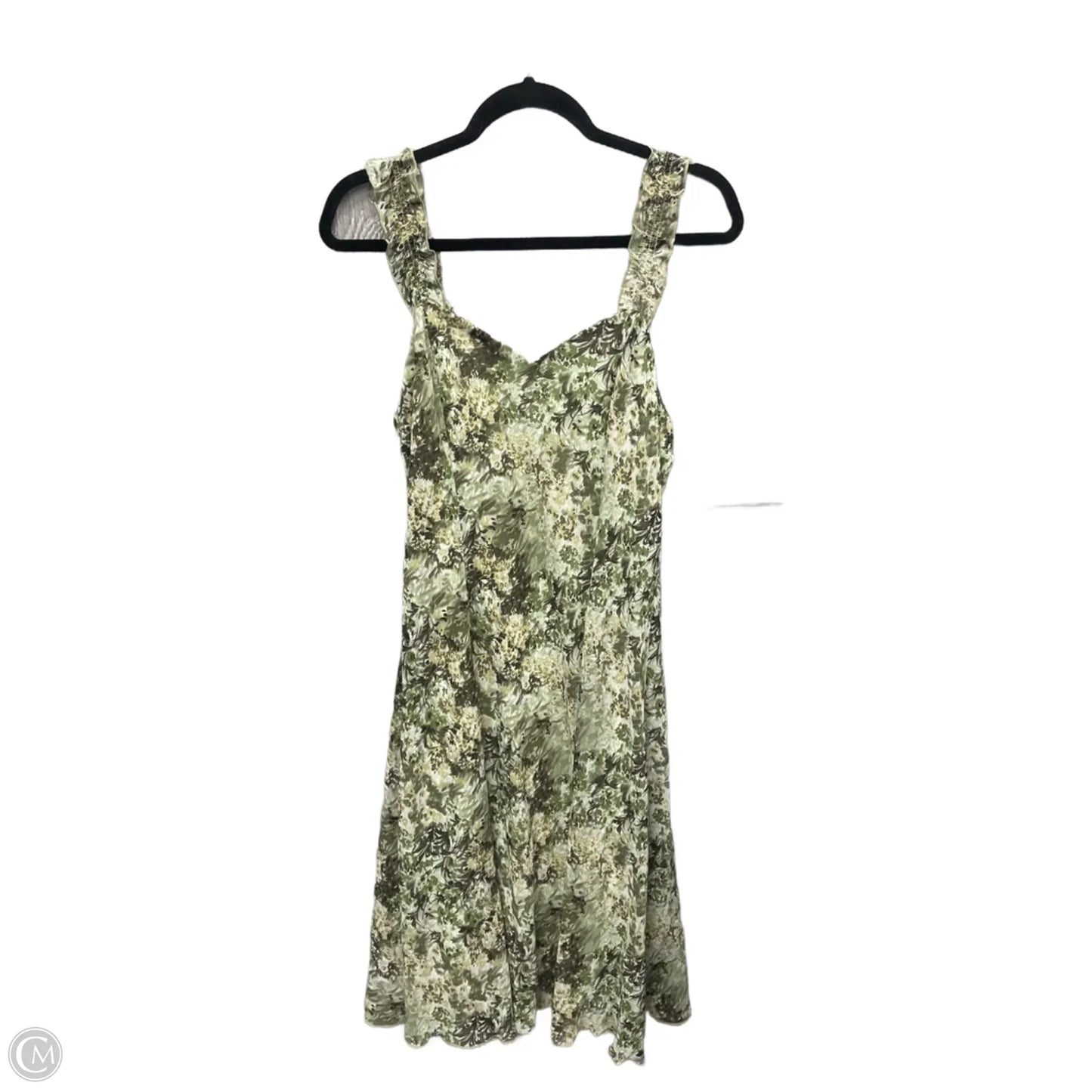 Dress Casual Midi By Connected Apparel In Green, Size: L