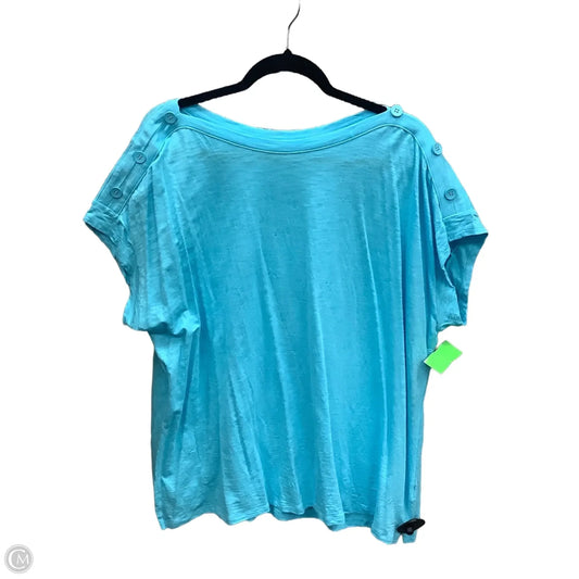 Top Short Sleeve By Clothes Mentor In Blue, Size: 3x