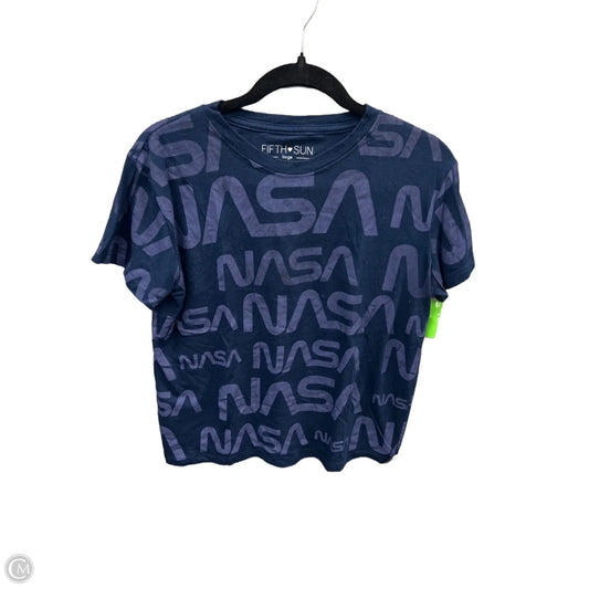 Top Short Sleeve By Fifth Sun In Blue, Size: L