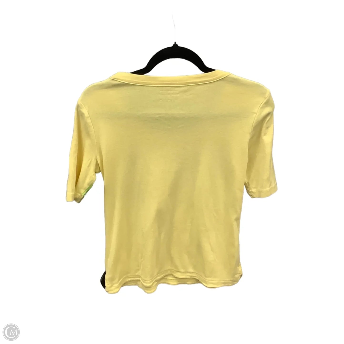 Top Short Sleeve By Talbots In Yellow, Size: S