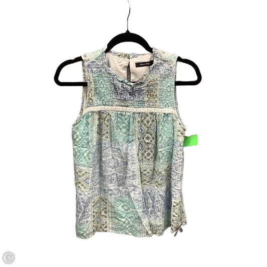 Tunic Sleeveless By Doe & Rae In Blue & Green, Size: S