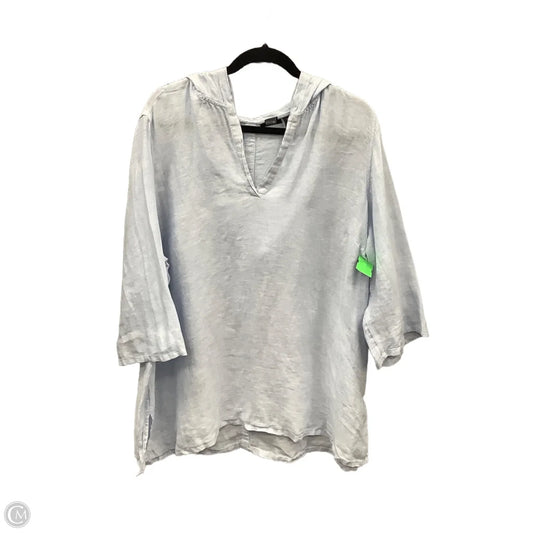 Top Long Sleeve By Tahari In Blue, Size: 1x