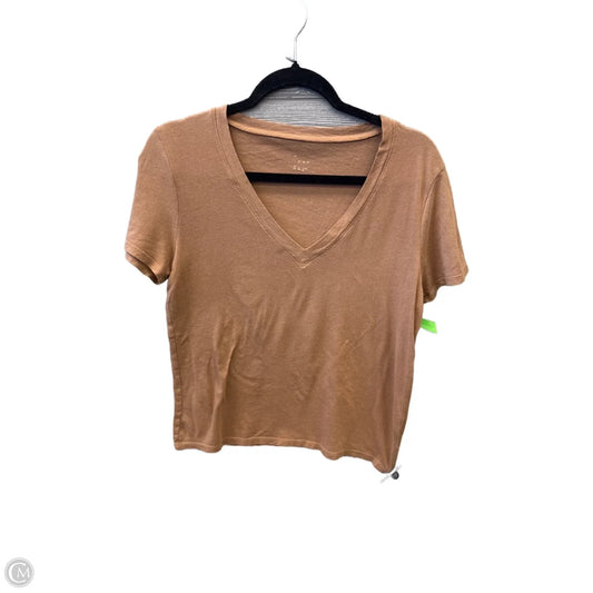 Top Short Sleeve Basic By A New Day In Brown, Size: Xs