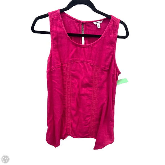 Top Sleeveless By Sonoma In Pink, Size: M