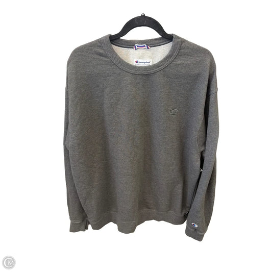 Athletic Sweatshirt Crewneck By Champion In Grey, Size: Xl