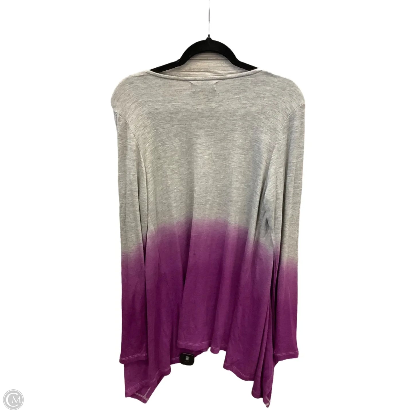 Cardigan By Christopher And Banks In Grey & Purple, Size: S