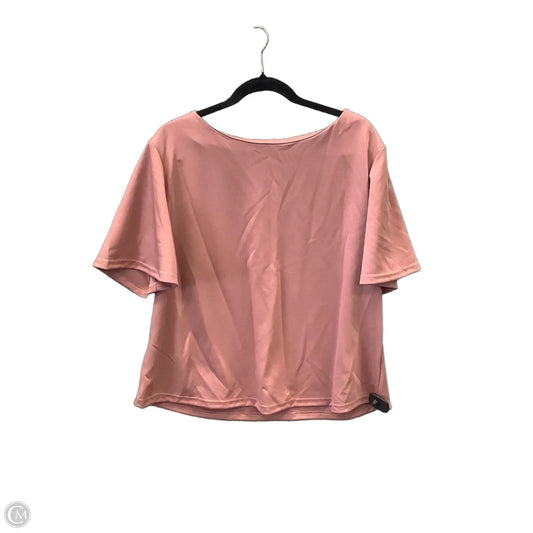 Top Short Sleeve By Shein In Pink, Size: Xl