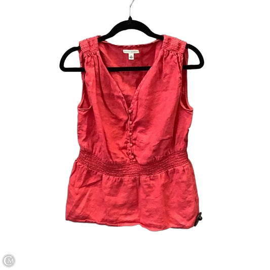 Top Sleeveless By Banana Republic In Red, Size: M