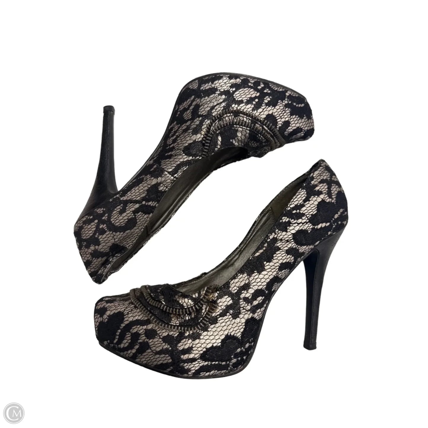 Sandals Heels Stiletto By Bke In Snakeskin Print, Size: 8.5